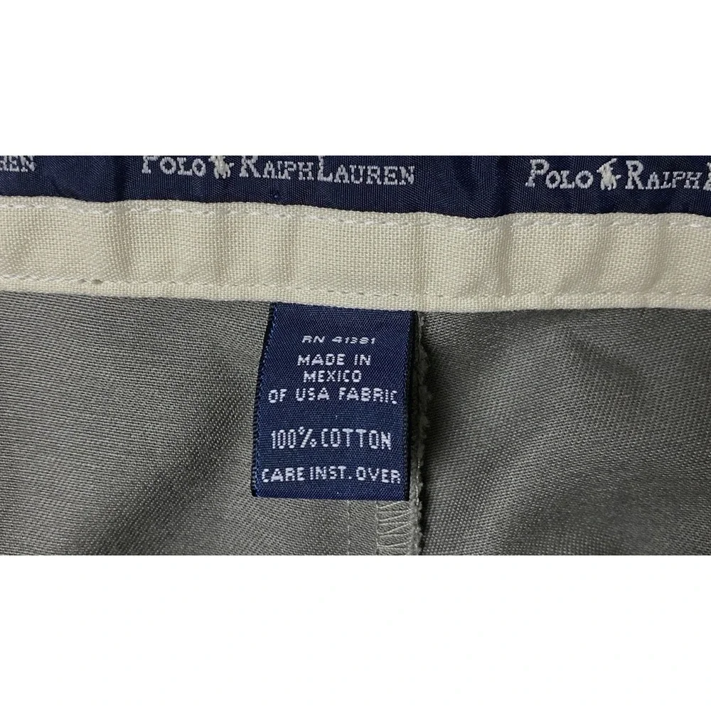 Polo Ralph Lauren Double Pleated Chino Pants 34x31.5 Olive Green High Rise